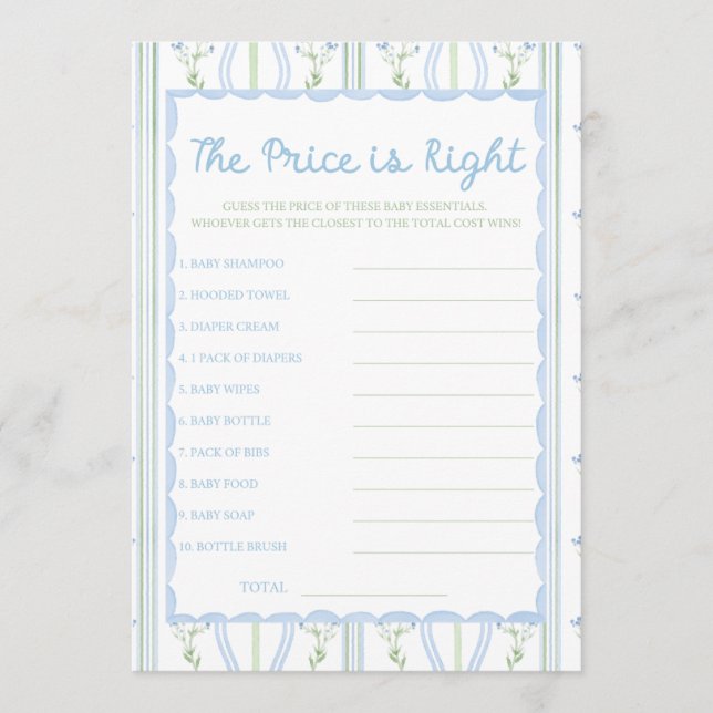 Silly Little Goose Baby Shower Game (Front)