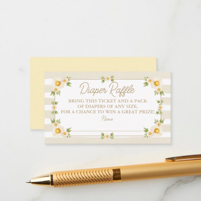 Silly Little Goose Diaper Raffle Enclosure Card (Front/Back In Situ)