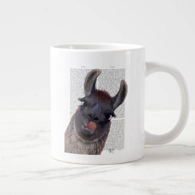 Silly Llama Large Coffee Mug (Right)