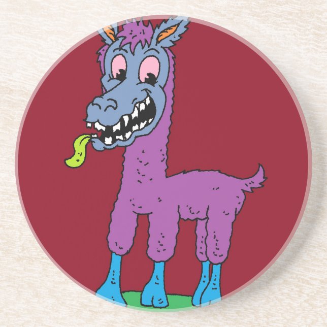 Silly llama Monster Coaster (Front)
