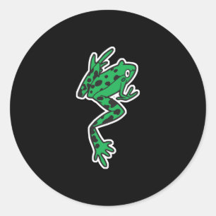 silly long legs tree frog classic round sticker
