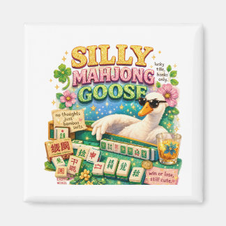 Silly Mahjong Goose Cute Bird Magnet
