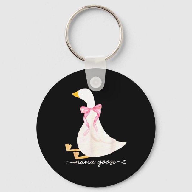 Silly Mama Goose Daddy Goose Matching Goose Family Key Ring (Front)