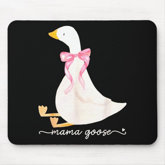 Silly Mama Goose Daddy Goose Matching Goose Family Mouse Mat (Front)