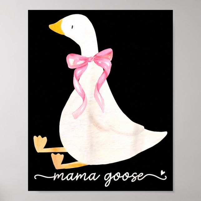 Silly Mama Goose Daddy Goose Matching Goose Family Poster (Front)