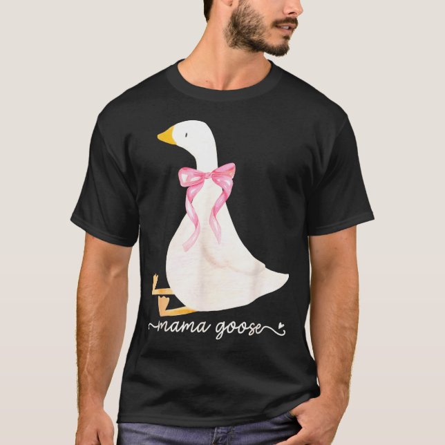 Silly Mama Goose Daddy Goose Matching Goose Family T-Shirt (Front)