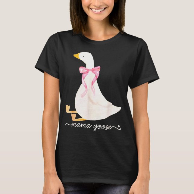 Silly Mama Goose Daddy Goose Matching Goose Family T-Shirt (Front)