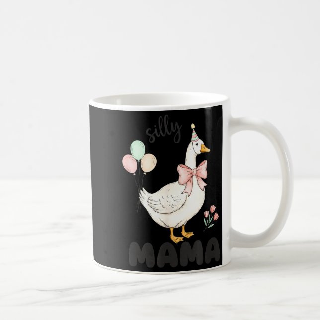Silly Mama Goose Mom Birthday Party Family Matchin Coffee Mug (Right)
