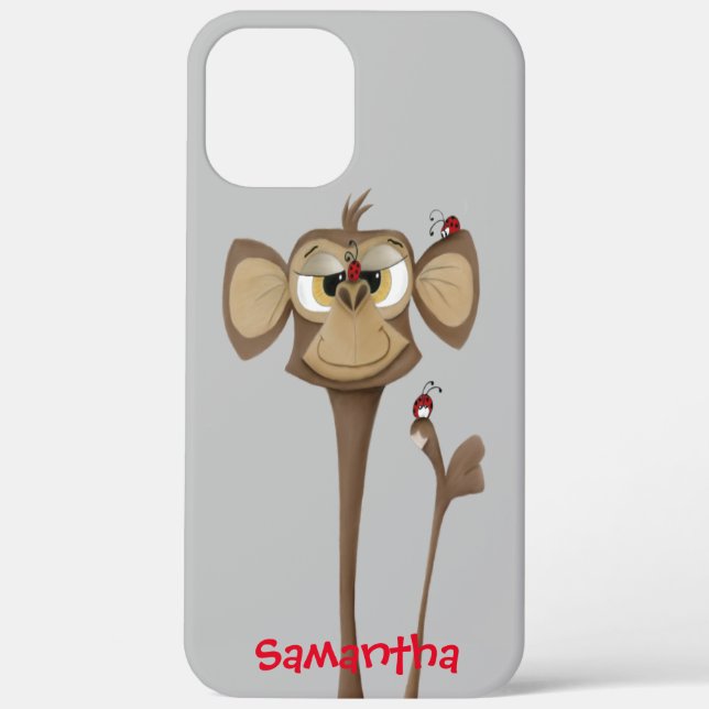 Silly Monkey and Ladybugs Case-Mate iPhone Case (Back)