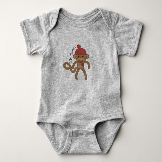 Silly Monkey Infant Design Baby Bodysuit (Front)