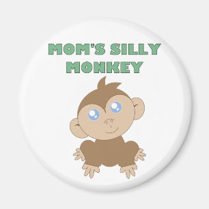 Silly Monkey - Standard, 2¼ Inch Round Magnet