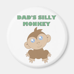 Silly Monkey - Standard, 2¼ Inch Round Magnet Magnet
