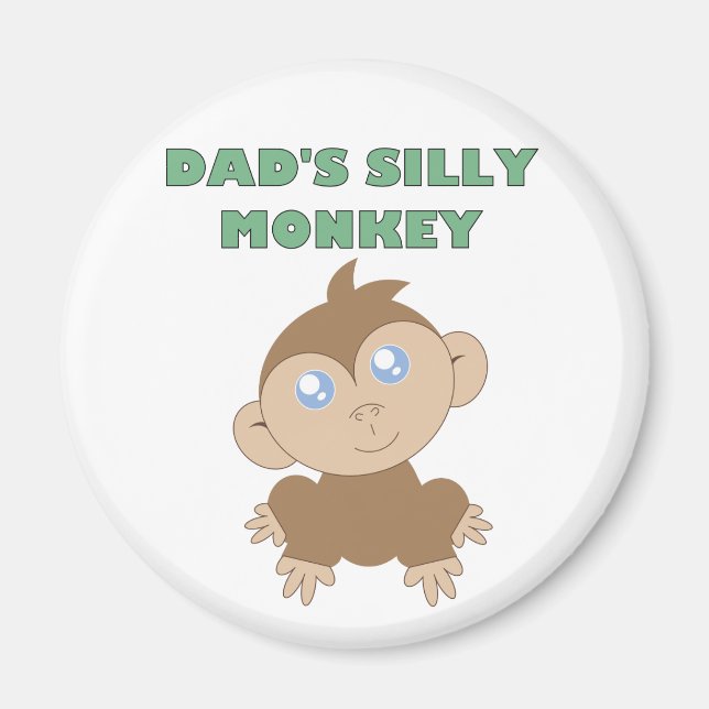 Silly Monkey - Standard, 2¼ Inch Round Magnet Magnet (Front)