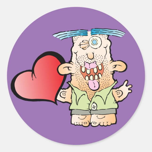 Silly Monster’s Even More Mushy Round Sticker (Front)