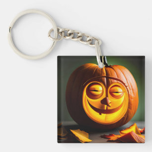 Silly Mr. Pumpkin Head Key Ring