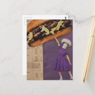 Silly Mushroom Cheeseburger Person Postcard