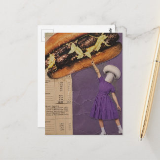 Silly Mushroom Cheeseburger Person Postcard