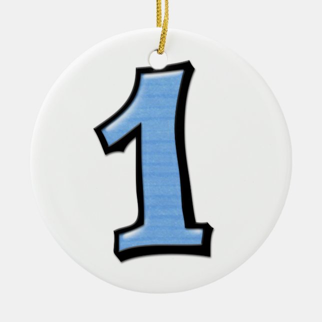 Silly Number 1 blue Ornament (Front)