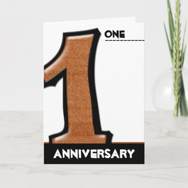 Silly Number 1 chocolate Anniversary Card (Front)