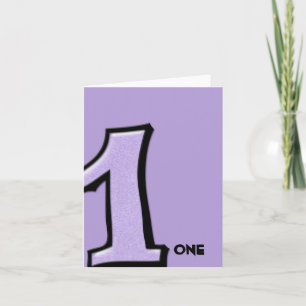 Silly Number 1 lavender Note Card