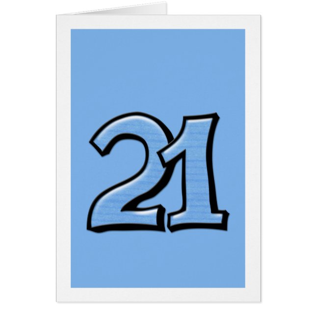 Silly Number 21 blue Card (Front)