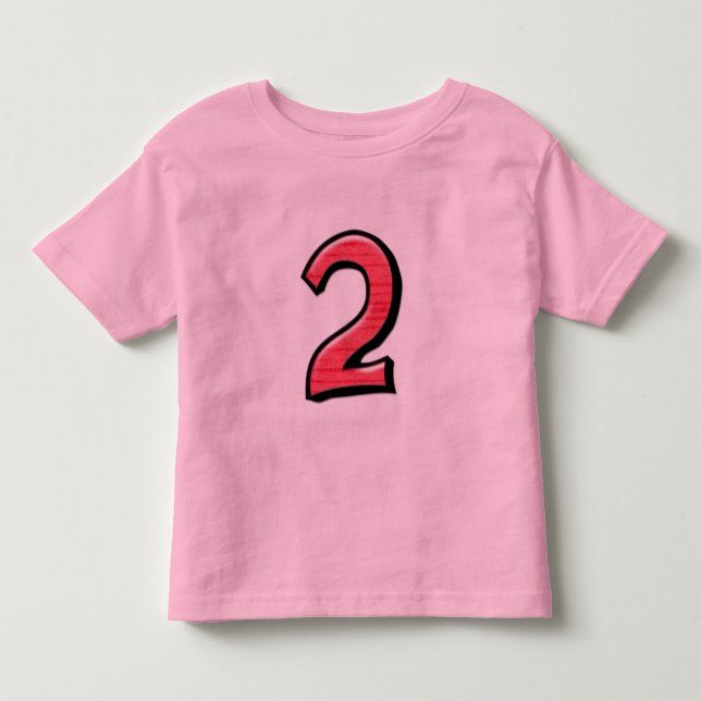 Silly Number 2 red Kids T-shirt (Front)