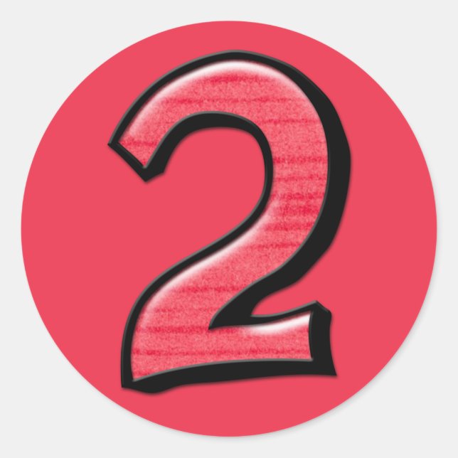 Silly Number 2 red Sticker (Front)