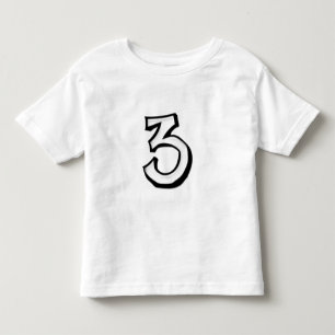 Silly Number 3 white Kids T-shirt