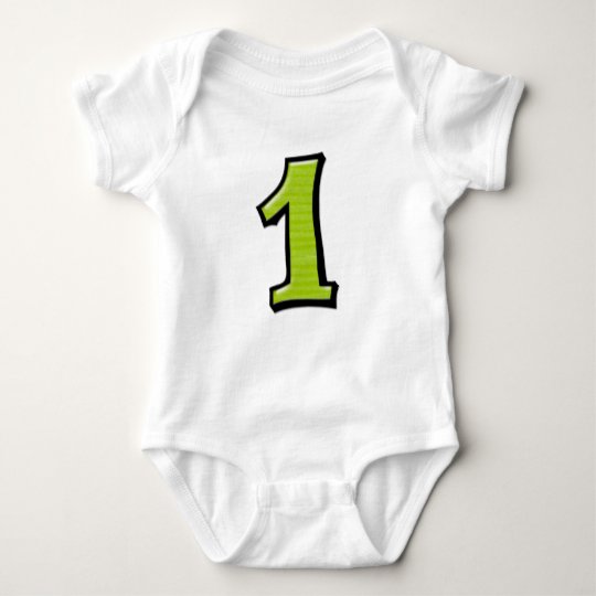 Silly Numbers 1 lime green Infant T-shirt