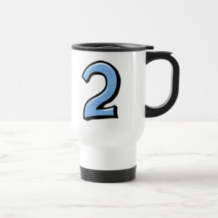 Silly Numbers 2 blue Travel Mug