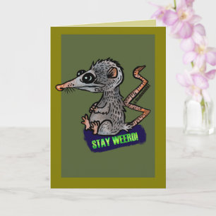 silly opossum card