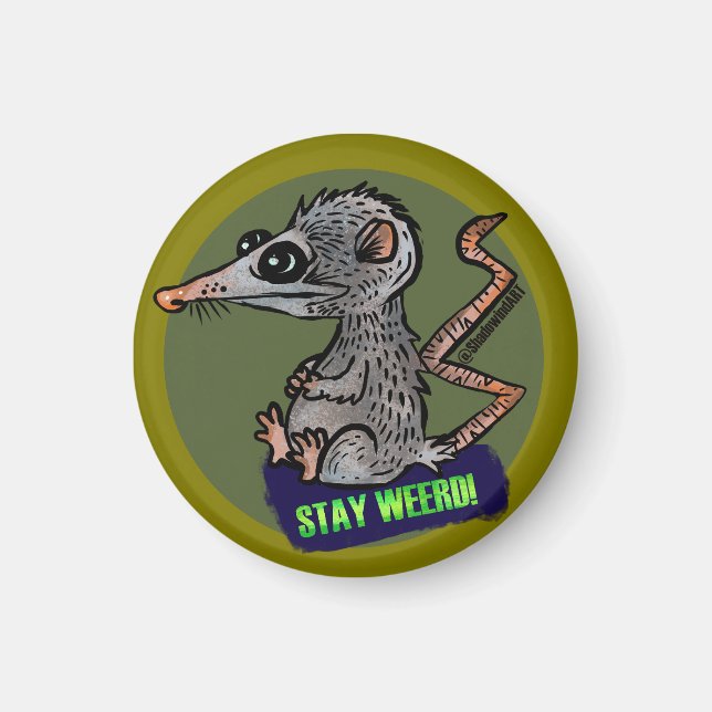 silly opossum magnet (Front)