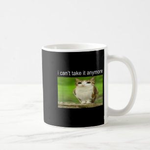 Silly Owl Cat Meme I Can't Take It Anymore  Coffee Mug