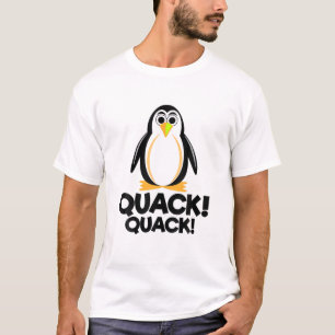 Silly Penguin Duck Saying Quack Quack - Cute Colou T-Shirt