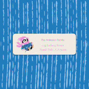 Silly Penguin Entangled in Christmas Lights