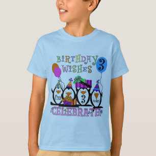 Silly Penguins 3rd Birthday Tshirts and Gifts