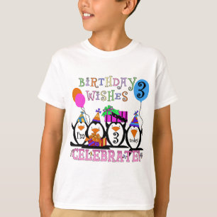 Silly Penguins 3rd Birthday Tshirts and Gifts