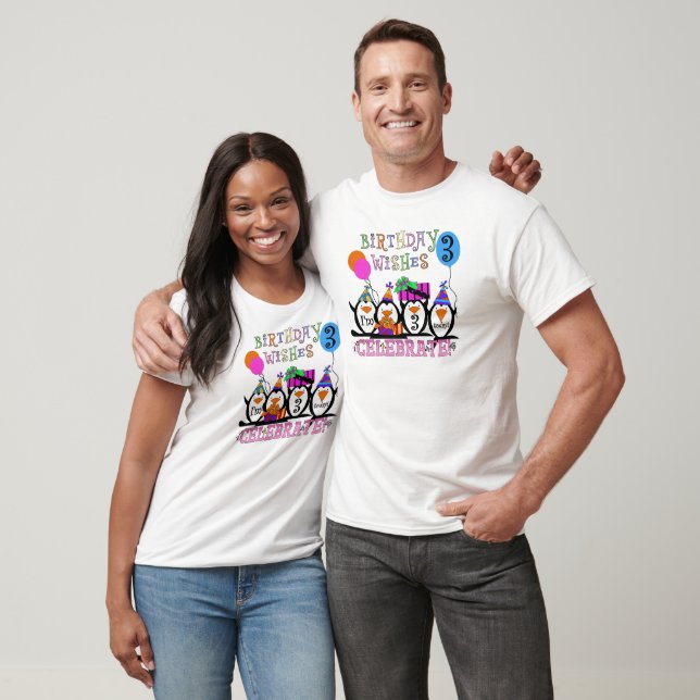 Silly Penguins 3rd Birthday Tshirts and Gifts (Unisex)