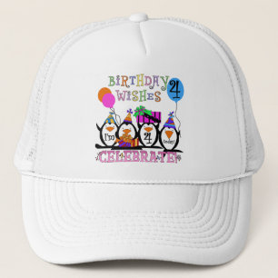 Silly Penguins 4th Birthday T-shirts and Gifts Trucker Hat
