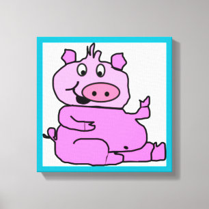 SILLY PIGGY CANVAS PRINT