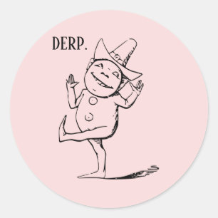 Silly Pink Derp Stickers