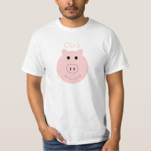 Silly pink pig men's t-shirt