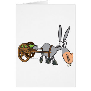 silly plodding donkey mule cartoon
