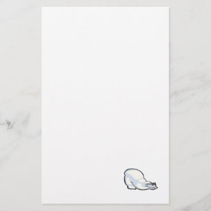 silly polar bear wearing sunglasses stationery