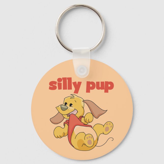 Silly Pup Tshirts and Gifts Key Ring (Front)
