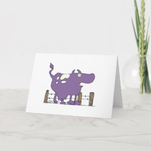 Silly Purple COw Card