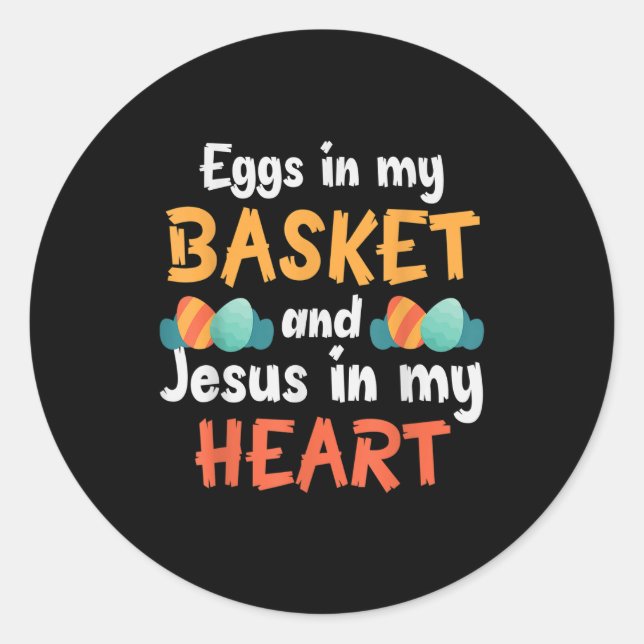 Silly Rabbit Easter Is For Jesus Easter In My Hear Classic Round Sticker (Front)