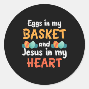 Silly Rabbit Easter Is For Jesus Easter In My Hear Classic Round Sticker