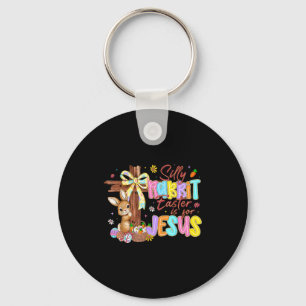 Silly rabbit easter is for jesus kids girls women key ring