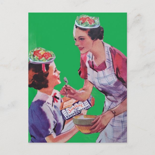 Silly Salad Hats collage Postcard (Front)